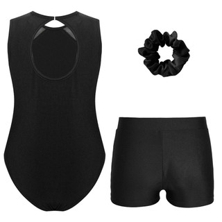 Yhong 3 Trong 1 Leotards Cho Thể Dục Bé Gái Thực Hành Trang Phục Trang Phục Bộ Quần Short