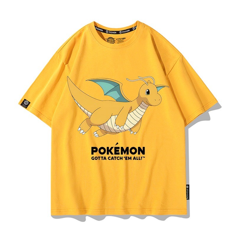 Áo thun hoạt hình Pokémon bé trai với Pikachu Charmander Psyduck Graphic Summer Tee