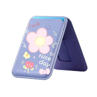 Ví họa tiết hoa lớn màu hồng cho iPhone 16 15 14 13 12 11 Pro Max Plus Thẻ da Giá đỡ điện thoại cho vỏ bỏ túi