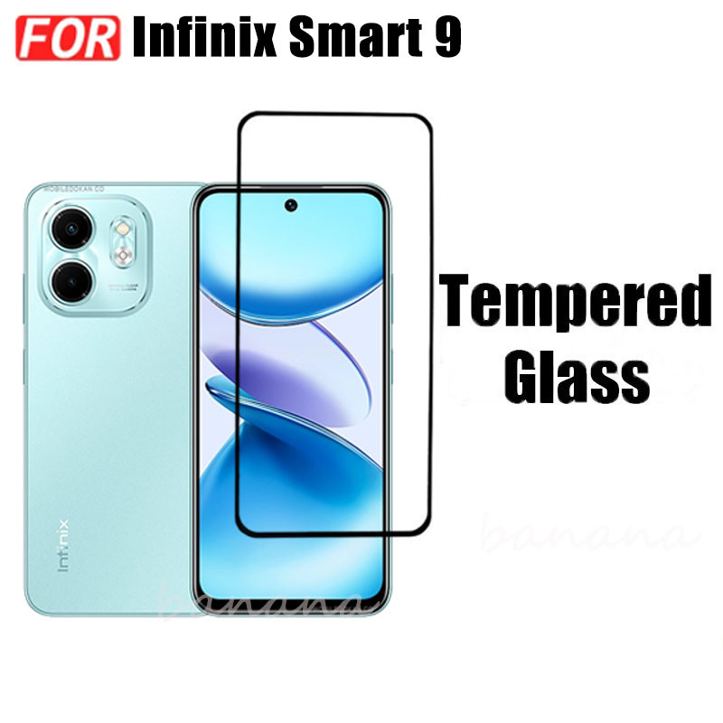 Phim kính cường lực 3 TRONG 1 Infinix Smart 9 cho Infinix Smart9 Smart 8 Full Cover Kính bảo vệ màn hình + Phim ống kính máy ảnh + Phim mặt sau