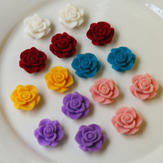 Mùa Thu Đông Đổ Hoa Camellia Nhựa Miếng Dán Phụ Kiện diy Handmade Bông Tai Mũ Đội Đầu Vỏ Điện Thoại Chất Liệu Trang Sức