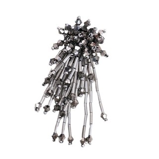 Bông tai hoa dài bằng hạt thủy tinh pha lê sang trọng, tay nghề thủ công, phụ kiện trang sức DIY, bán buôn