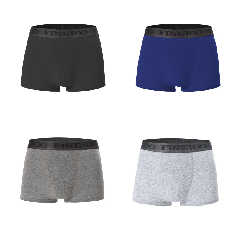 Mô tả Finetoo Cotton Boxer Quần Lót Nam Thoáng Khí Thoải Mái Ngắn Thấm Hút Kháng Khuẩn Quần Lót S-XXL - 7