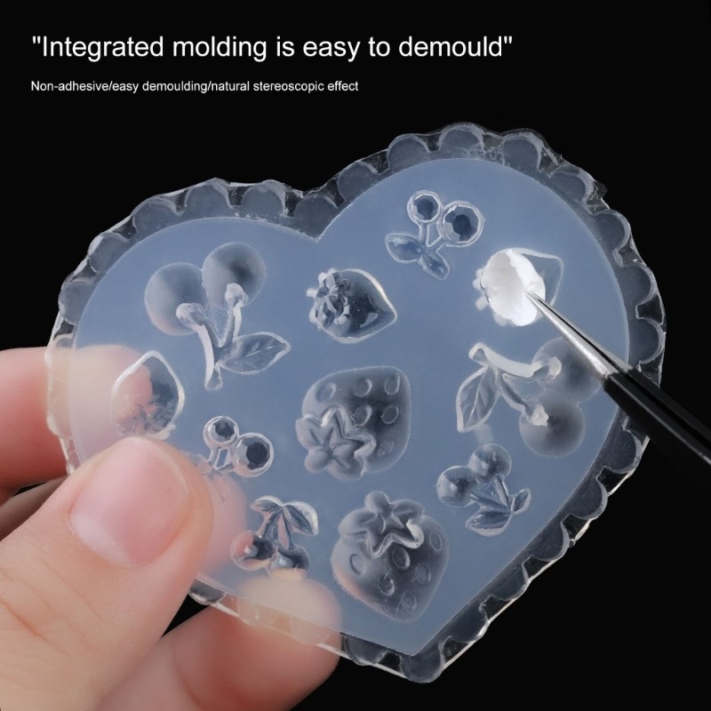 ⚝⚝Richh DIY Nail Art Khuôn Silicon Cho 3D Họa Tiết Nổi Hoa Hồng Bướm Giáng Sinh Thiết Kế Móng Tay Quyến Rũ Phụ Kiện