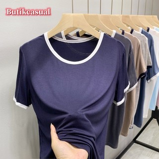 Áo thun nữ tay ngắn Modal dáng rộng, chất liệu mỏng nhẹ, phù hợp mùa hè