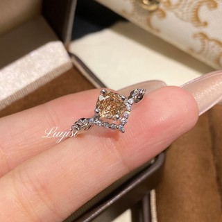 Phong cách hiện đại nhẫn nữ màu xanh tím lấp lánh với thiết kế hình bát giác hoa hồng