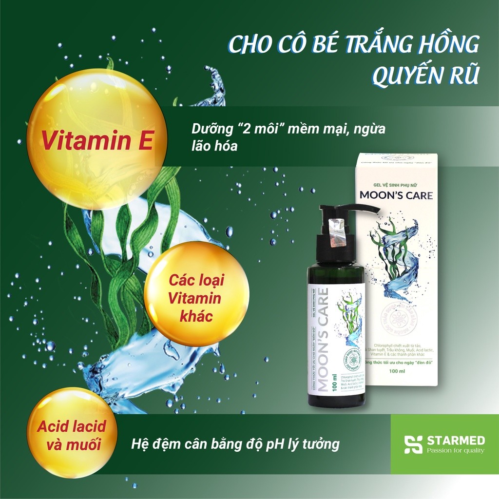 Dung dịch vệ sinh Moon's Care chiết xuất thiên nhiên ngăn ngừa viêm nấm ngứa cho phụ nữ sau sinh hoặc sau kỳ kinh nguyệt