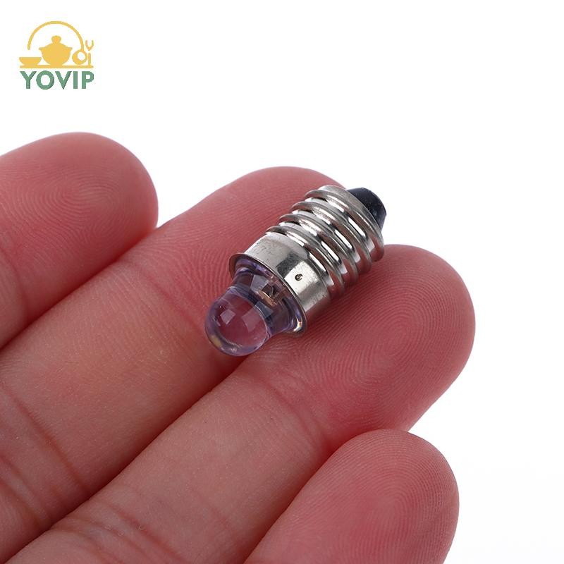 YOVIP 2 Bóng đèn LED E10 3V/6V thay thế cho đèn pin, ánh sáng trắng ấm VN