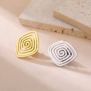 Trâm cài thép không gỉ mạ vàng 18K xoắn ốc, bền màu cho phụ kiện Skyrim