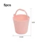 YOLOGO 5 Mẫu Xô Thu Nhỏ Búp Bê, Đồ Trang Trí Nhà Búp Bê Nhựa Mini, 6 Màu 4.7 * 6cm Đồ Chơi Nhà Bếp Nhà Chơi