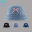 Sund Mới Thêu Cotton Denim Xô Mũ Nữ Ngoài Trời Che Nắng Người Cá Mũ Dành Cho Học Sinh Quà Tặng Mặt Trời VN