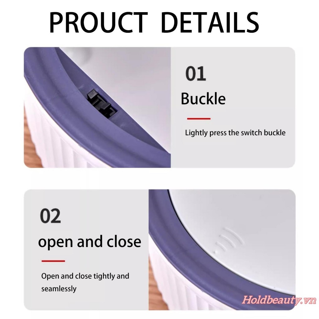 Thùng Rác Để Bàn Có Nắp Thùng Rác Nhỏ Hình Tròn / Vuông Thùng Rác Mini Cho Phòng Khách Văn Phòng Tại Nhà