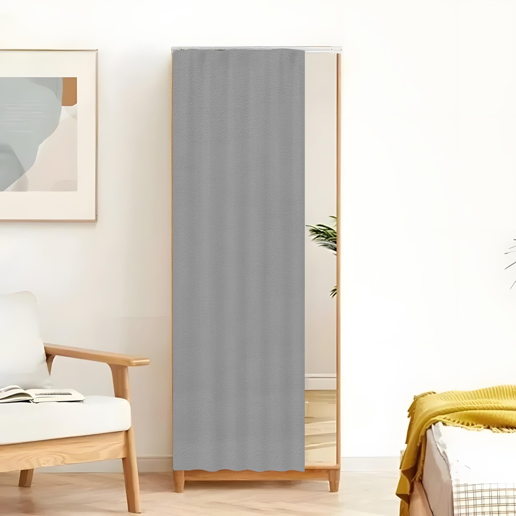 Rèm gương đơn giản & sạch sẽ - Bảo hiểm toàn diện, Chống bụi, Bao gồm đường ray, Kết cấu giấy mềm