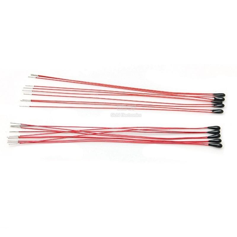 Điện trở nhiệt NTC 1% Đường đóng gói Đầu đen nhỏ MF52B B Giá trị 3950 Cảm biến nhiệt độ 10K 50K 100K