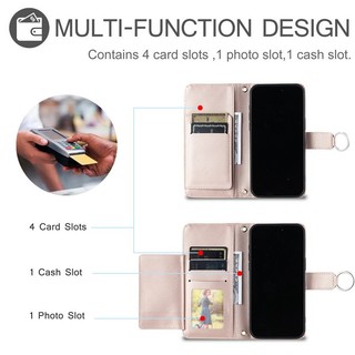 Ốp Lưng Cho Redmi 14C 13C 14R A3X A3 A4 K70E K70 Turbo 4 Note 13 14 Pro Plus 4G 5G Flip Wallet Case Da PU Khe Cắm Thẻ Đứng Có Dây Buộc