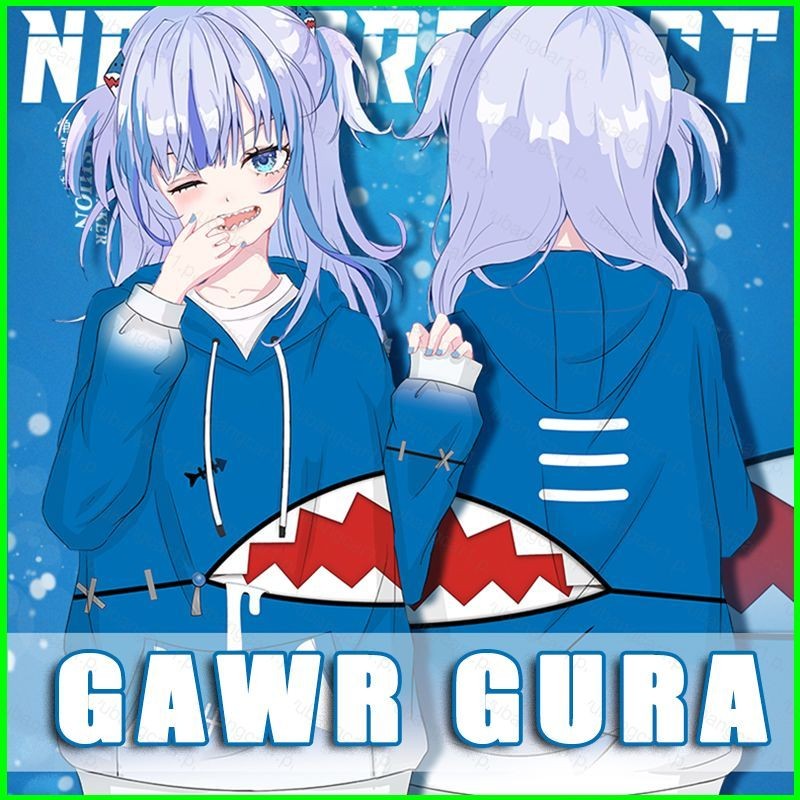 Áo Cosplay Gawr Gura Hololive Unisex Hoodie