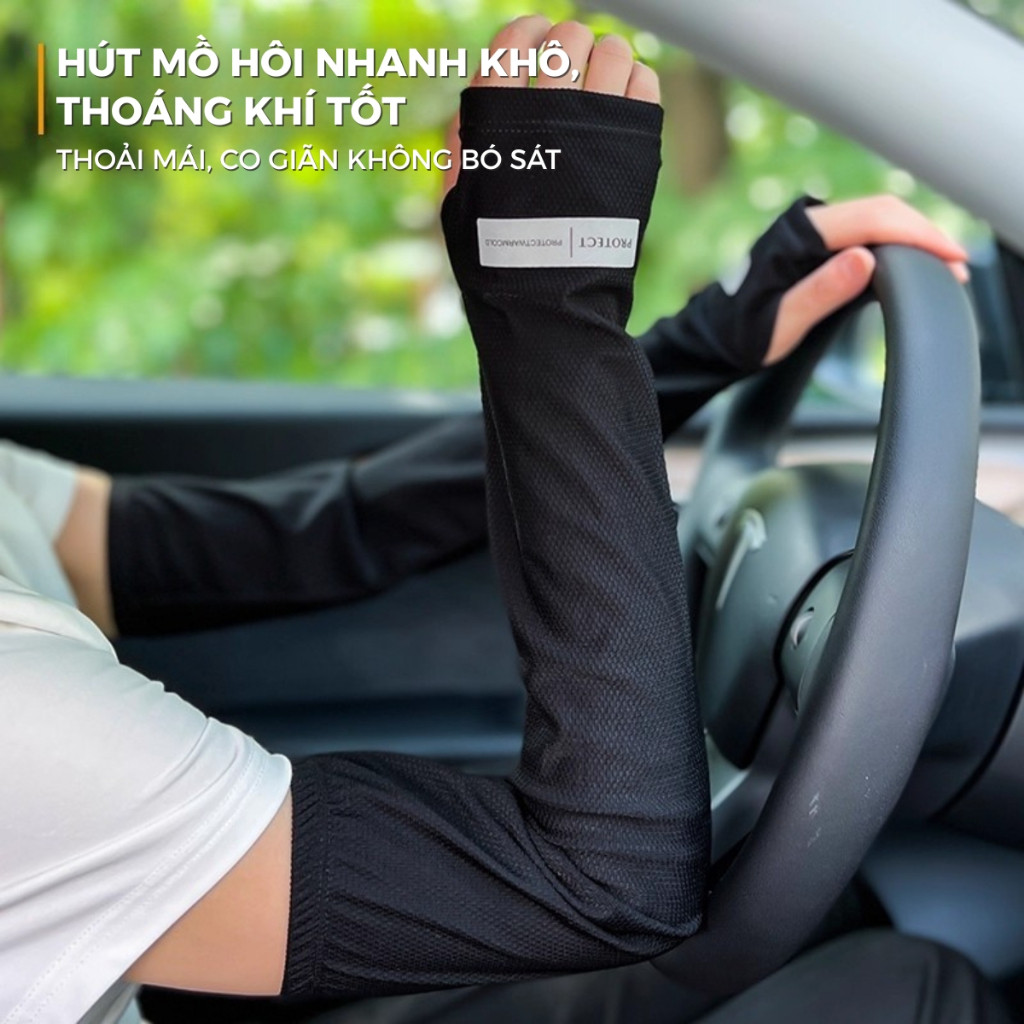Găng Tay Chống Tia UV Cao Cấp - Mềm Mại, Đàn Hồi, Thoáng Khí, Phụ Kiện Thời Trang Đi Biển/Phượt