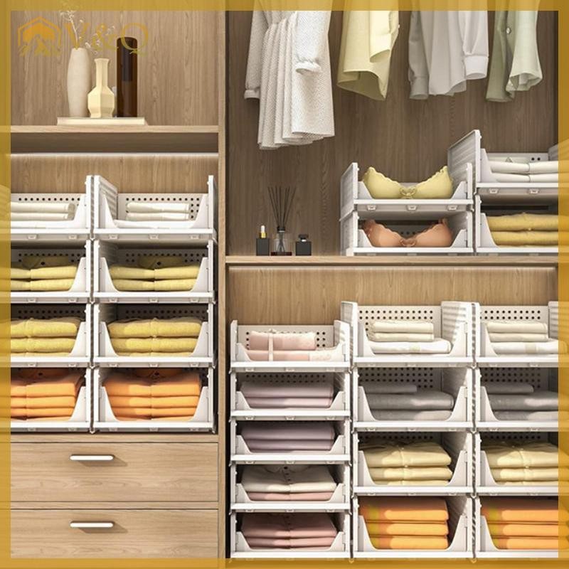 Littleloves1 Ngăn Kéo Bảo Quản Quần Áo Dung Tích Cao Có Thể Gập Lại Hộp Bảo Quản Bằng Nhựa Hộ Gia Đình Có Thể Xếp Chồng Tổ Chức Ngăn Kéo Phụ Kiện Gia Đình EN