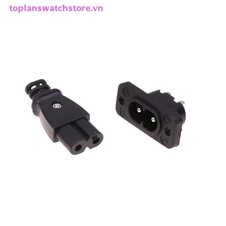 Toplanswatchstore C8 Nam Ổ Cắm Điện Nữ Ổ Cắm Điện Nhúng Đầu Nối Điện 35mm * 15mm AC 2.5A 250v Ổ Cắm 8 Hình VN