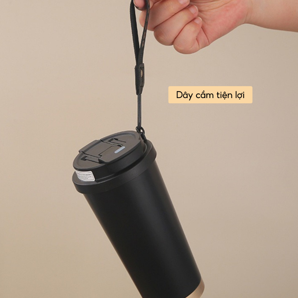 Ly giữ nhiệt tráng sứ cà phê 84HYDRO Đỏ Cổ Điển, dung tích 530ml, lõi tráng sứ | 84C530C