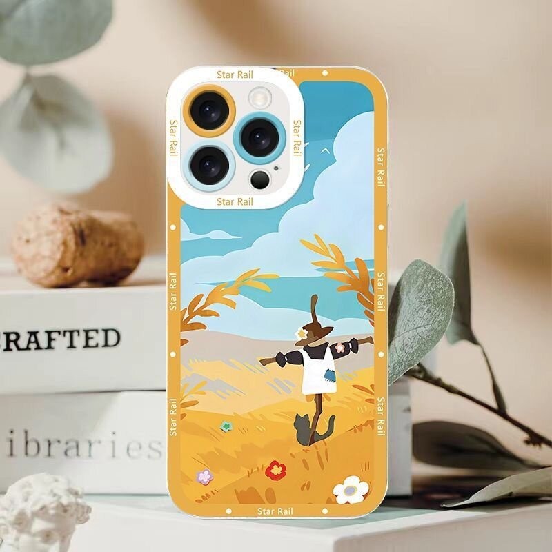 Honkai Star Rail Ốp Lưng Cho IPhone 16 15 14 Pro Max Plus 16E Bìa Mềm Trong Suốt TPU Phainon Firefly Castorice Thời Trang Chống Sốc Chống Rơi Trong Suốt N Cover