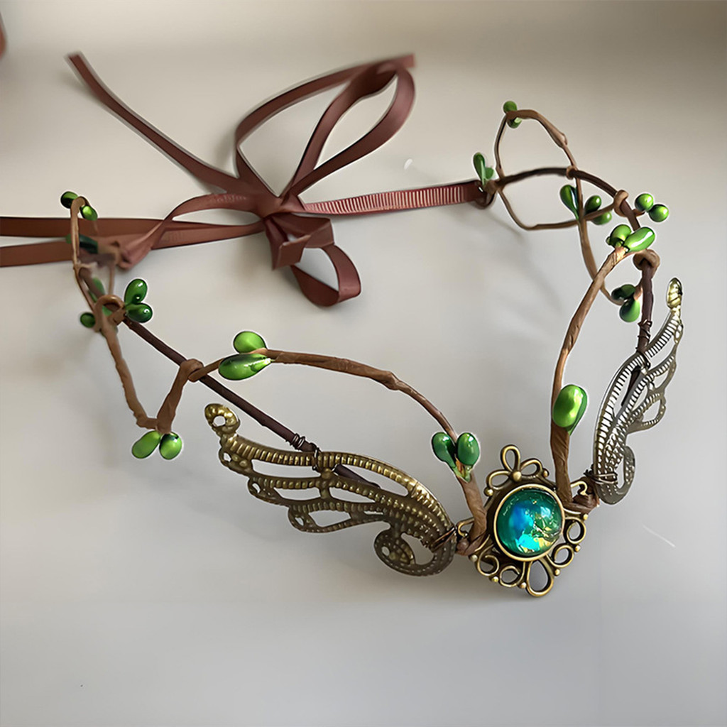 Đầu đội tóc thiết kế nhánh baroque kim loại, phụ kiện trang trí tóc cho cosplay