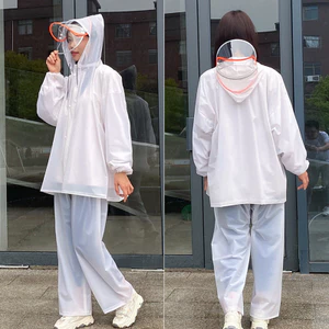 Áo mưa Đi xe máy Unisex Split Áo mưa Strip Áo mưa thoải mái và chống mài mòn thoáng khí - Bộ áo mưa vải Oxford, Bộ áo mưa xe máy