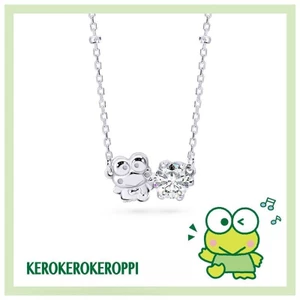 KeroKeroKeroppi Moissanite Series-Big Eyed Ếch Moissanite Vòng Cổ Kim Cương Đơn Bạn Gái Quà Tặng Sinh Nhật