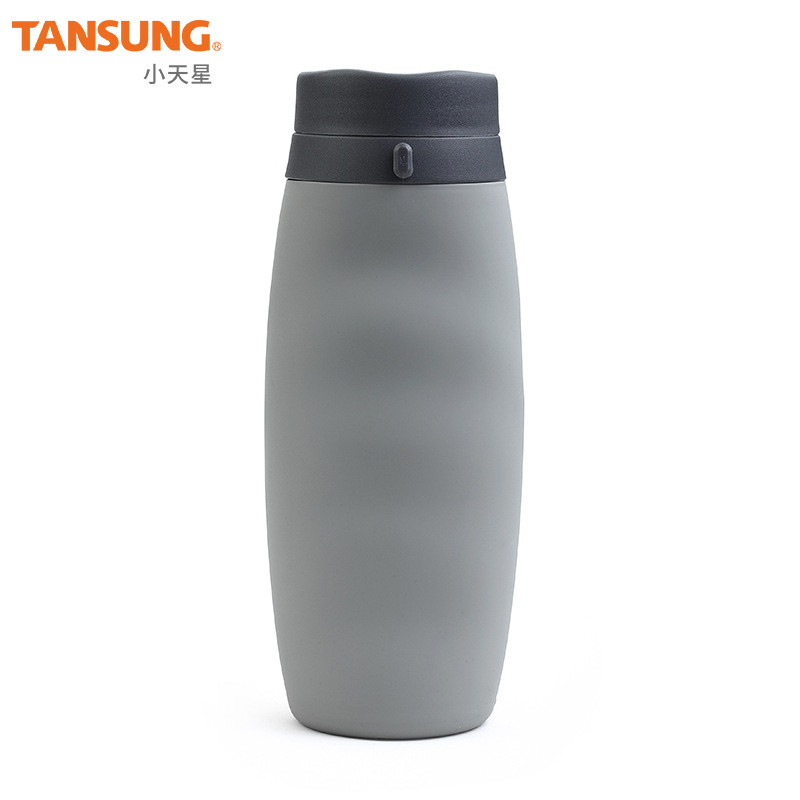 600ML Mới Chịu Nhiệt Độ Cao Silicone Thể Thao Ngoài Trời Chai Nước Có Thể Gập Lại Chai Nước Di Động Du Lịch Ngoài Trời Chai Nước