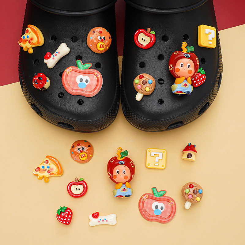 Phụ kiện hoa gắn lỗ giày Crocs, Apple Star, Zhibixing, Busch, tháo rời, cao cấp