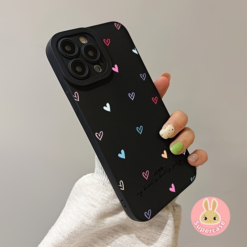 Ốp Điện Thoại Tình Yêu Dễ Thương Cho OPPO A60 A98 A79 A78 A58 A18 A38 A16S A54S A96 A76 A36 5G 4G Vỏ Mềm Trái Tim Nhiều Màu Sắc