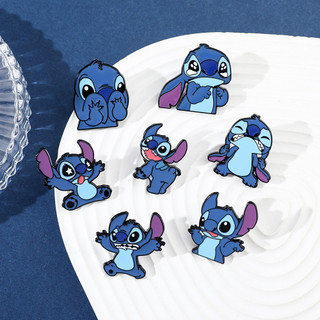 Lilo Stitch Hoạt Hình Dễ Thương Kim Loại Pin Huy Hiệu Anime Stitch Hợp Kim Men Túi Phụ Kiện