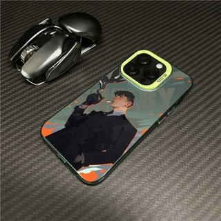 Ốp điện thoại di động mới Peaky Blinders thời trang cho iPhone 11 / 16 thương hiệu iPhone 12 / 13 / 14 15 pro max IMD Vỏ bảo vệ chống rơi và chống sốc bằng bạc đầy màu sắc