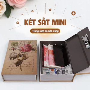 Hộp Đựng Tiền Tiết Kiệm Hình Sách - Két Sắt Ngụy Trang Mini Khóa Số, Kín Đáo, Bảo Vệ Đồ Dùng Cá Nhân