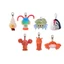 QEARY Đại Dương Động Vật Móc Khóa, Tôm Hùm Mềm Lông Tơ Biển Móc Khóa, Treo Đồ Trang Trí Kawaii PP Cotton Mô Phỏng Hoạt Hình Mặt Dây Chuyền Sang Trọng Trang Trí Nhà