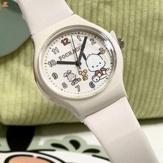 Đồng hồ đeo tay chó Pacha dễ thương Pochacco có dây đeo có thể điều chỉnh mềm cho học sinh Trẻ em Trẻ em