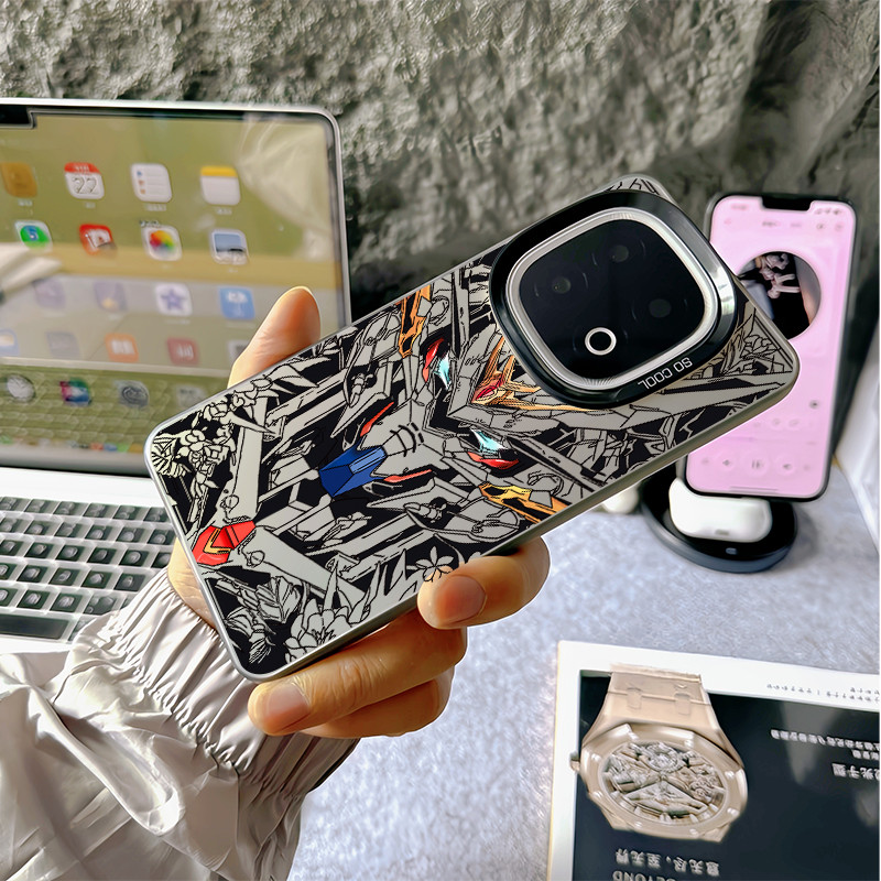 Dành cho iQOO 15 13 12 Pro Z10 Turbo Z9 Z9X Neo 11 Neo 10 Pro Neo 9 Mobile Suit Gundam Micro Matte Frosted Phone Case cho iQOO Z9 Turbo Z8 Ốp điện thoại iQOO chống sốc