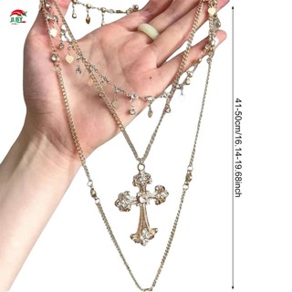 Mặt dây chuyền chéo vòng cổ xương đòn nhiều lớp, thích hợp mọi dịp