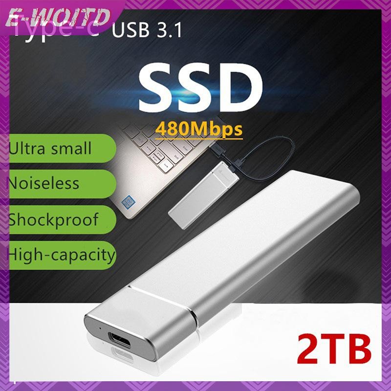 E-woitd 4TB SSD gắn ngoài 1TB 2TB 500GB Ổ cứng thể rắn di động USB 3.1 Bên ngoài HNVN