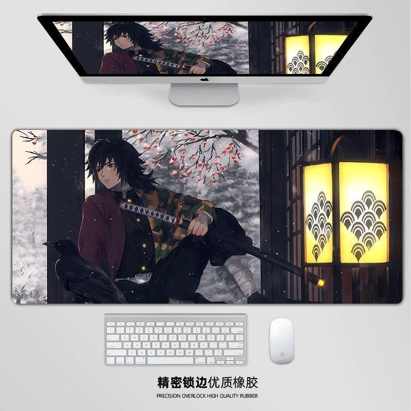 Tấm lót chuột lấy cảm hứng từ Demon Slayer - Đế cao su chống trượt 3mm, Họa tiết Anime để chơi game & văn phòng