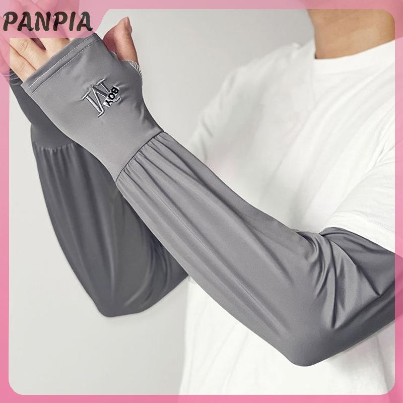 PANPIA-Áo Chống Nắng Mùa Hè Tay Áo Dành Cho Nam Chống Nước Băng Lụa Cánh Tay Bảo Vệ Găng Tay Nam Lái Xe Và Đi Xe Đạp Thoáng Khí Băng Lụa Tay