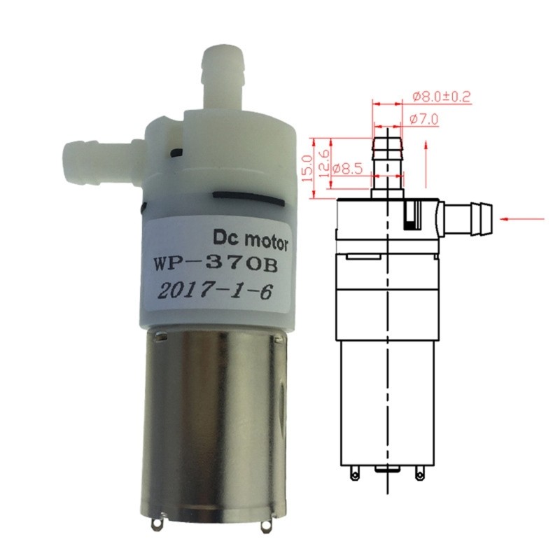 SHI WP-370B 12V Bơm Áp Lực Hộ Gia Đình Lưu Lượng Lớn Động Cơ Bơm Nước Nhỏ