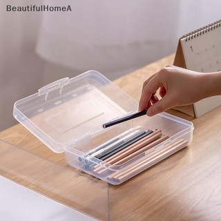 BeautifulHomeA Hộp Bút Chì Trong Suốt Nhựa Cứng Hộp Đựng Bút Chì Bút Chì Hộp Phác Thảo Hộp Đựng Bút Chì Xếp Chồng Đồ Dùng Văn Phòng Hộp Tổ Chức VN
