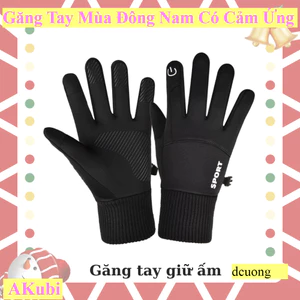 Găng Tay Mùa Đông Lót Nỉ Ấm Áp - Giữ Nhiệt, Chắn Gió, Chống Nước Cho Nam