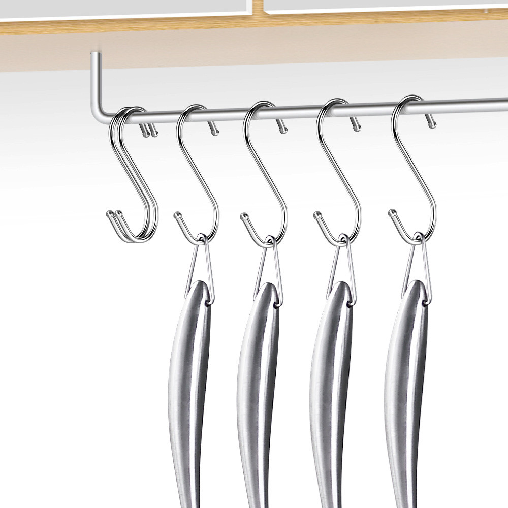 2 Chiếc Móc Thép Không Gỉ Hình Chữ S Móc Nhà Bếp Đầu Bóng Thép Hình Chữ S Móc Lớn Thép Không Gỉ S-Hook Schoolbag S-