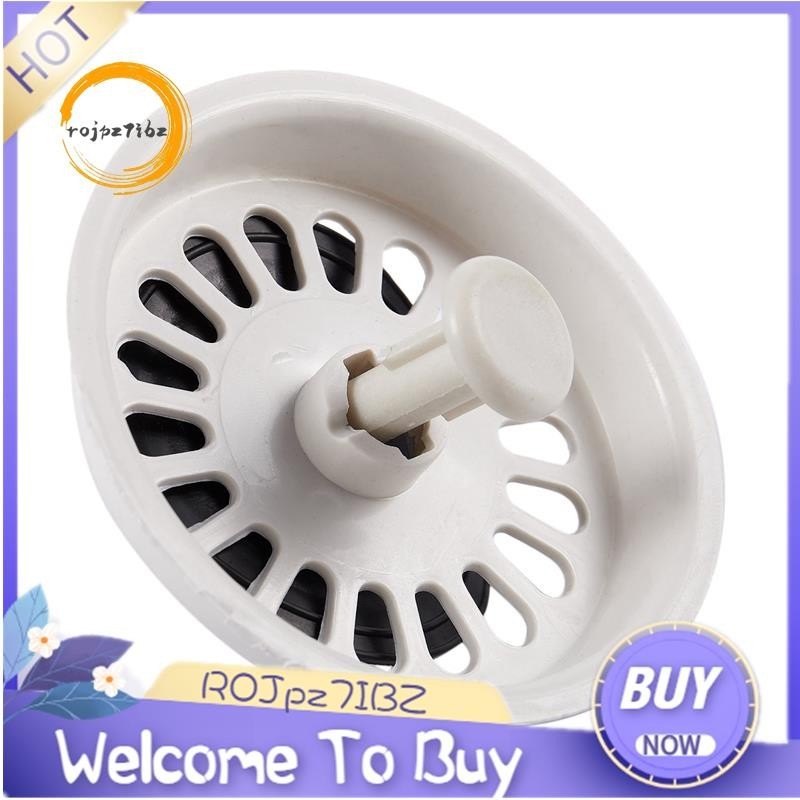 【 ROJpz7IBZ 】 Nút chặn chất thải thực phẩm Khóa xoay Bộ lọc thoát nước bồn rửa 3.1 "Dia Nhựa đen trắng