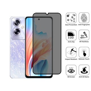 Kính cường lực chống gián điệp chất lượng cao 2 trong 1 cho OPPO A79 A3 Pro A60 A78 A58 A38 A18 4G Phim bảo vệ kính chống nhìn trộm có màng ống kính máy ảnh