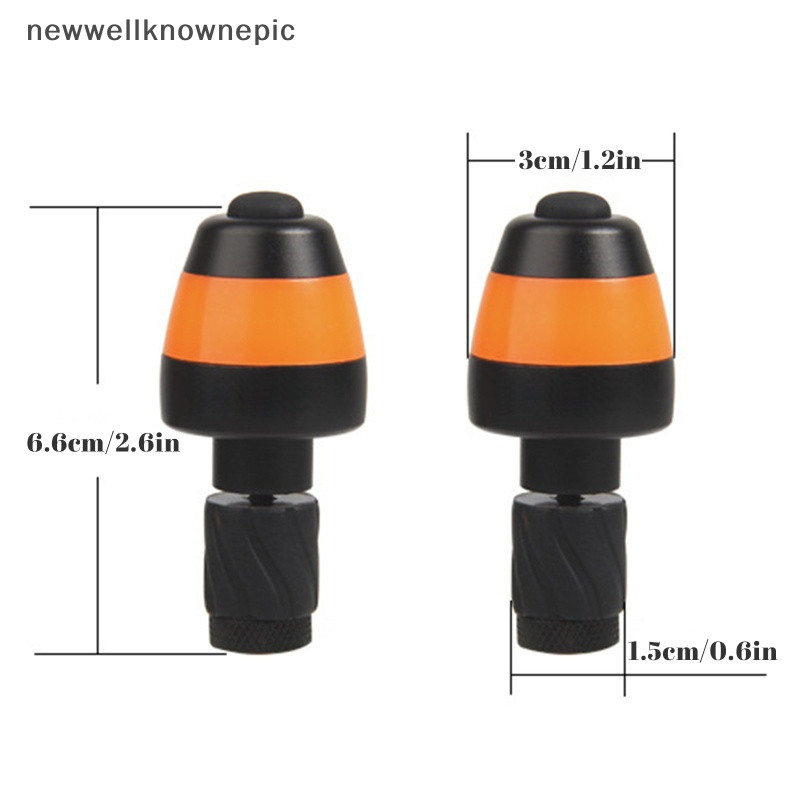 Newwellknownepic Tay Lái Thanh Ánh Sáng Cuối Cảnh Báo An Toàn Đèn Xe Đạp Chạy Bằng Đèn LED Đi Xe Đạp Thanh Cuối Phích Cắm Đèn Báo VN