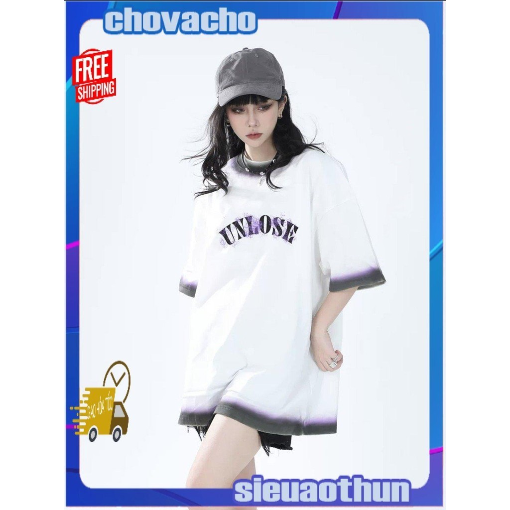 Áo thun Stee Cổ tròn SPAINT UNLOSE ICVCVNI Unisex