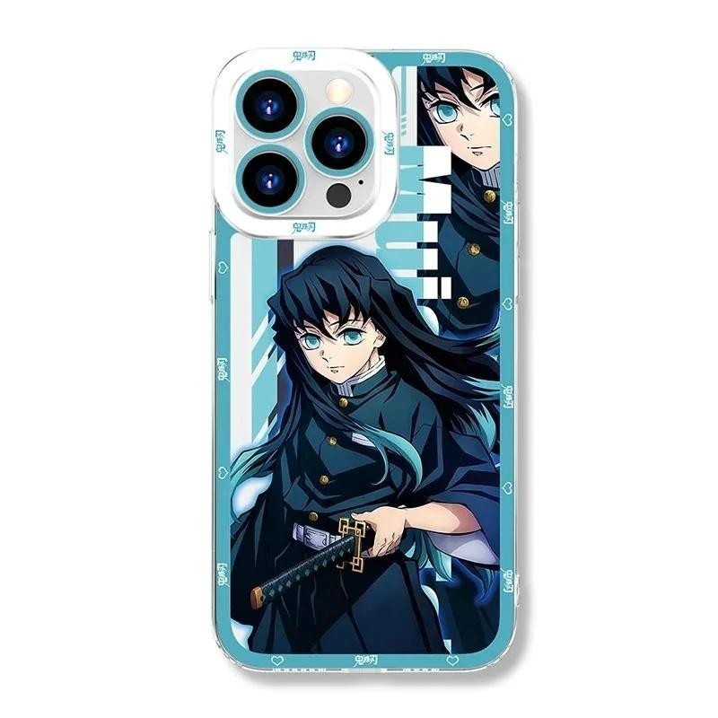 Ốp Lưng Cho Samsung Galaxy A05 A05S A14 A15 A33 A73 A34 A35 A12 J7 Prime Cover Hoạt Hình Anime Demon Slayer Tokitou Muichirou Kanroji Mitsuri Silicon Mềm TPU Trong Suốt Vỏ Điện Thoại